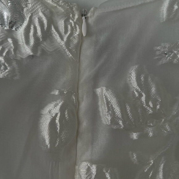 All I Ever Need White Floral Jacquard Mini Skater Dress - Picture 13 of 16